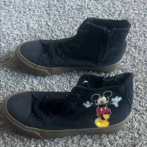 Disney Kids Black and Tan Mickey Mouse Sneakers